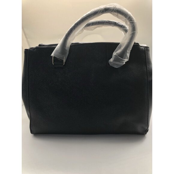 Kenneth Cole Reaction KN1659 Arbol Dome Satchel Handbag Black Zip & Snap Closure - Picture 2 of 9